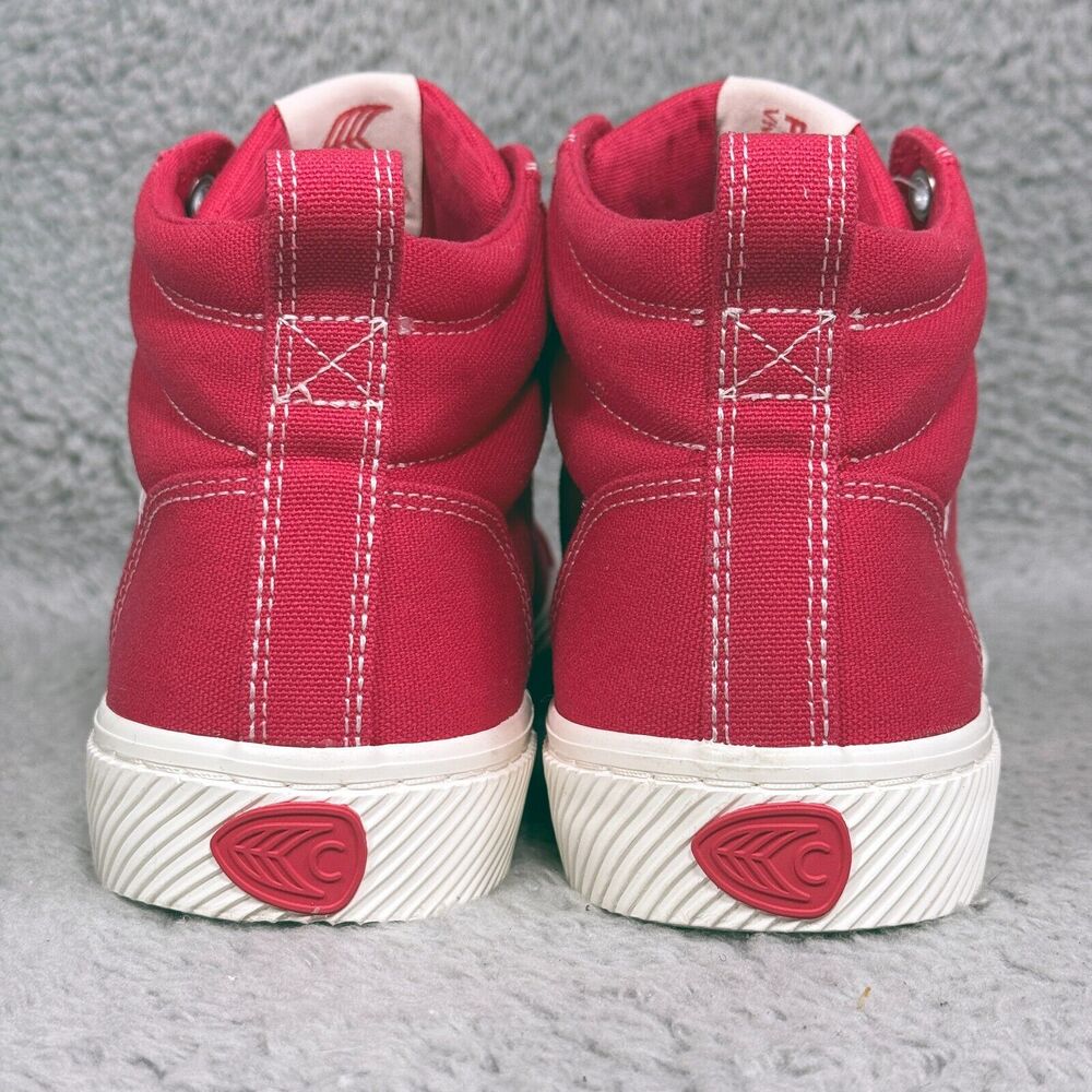 Cariuma Pantone Viva Magenta Womens Size 8 High Top Sneakers Shoes Red Canvas - Picture 4 of 9